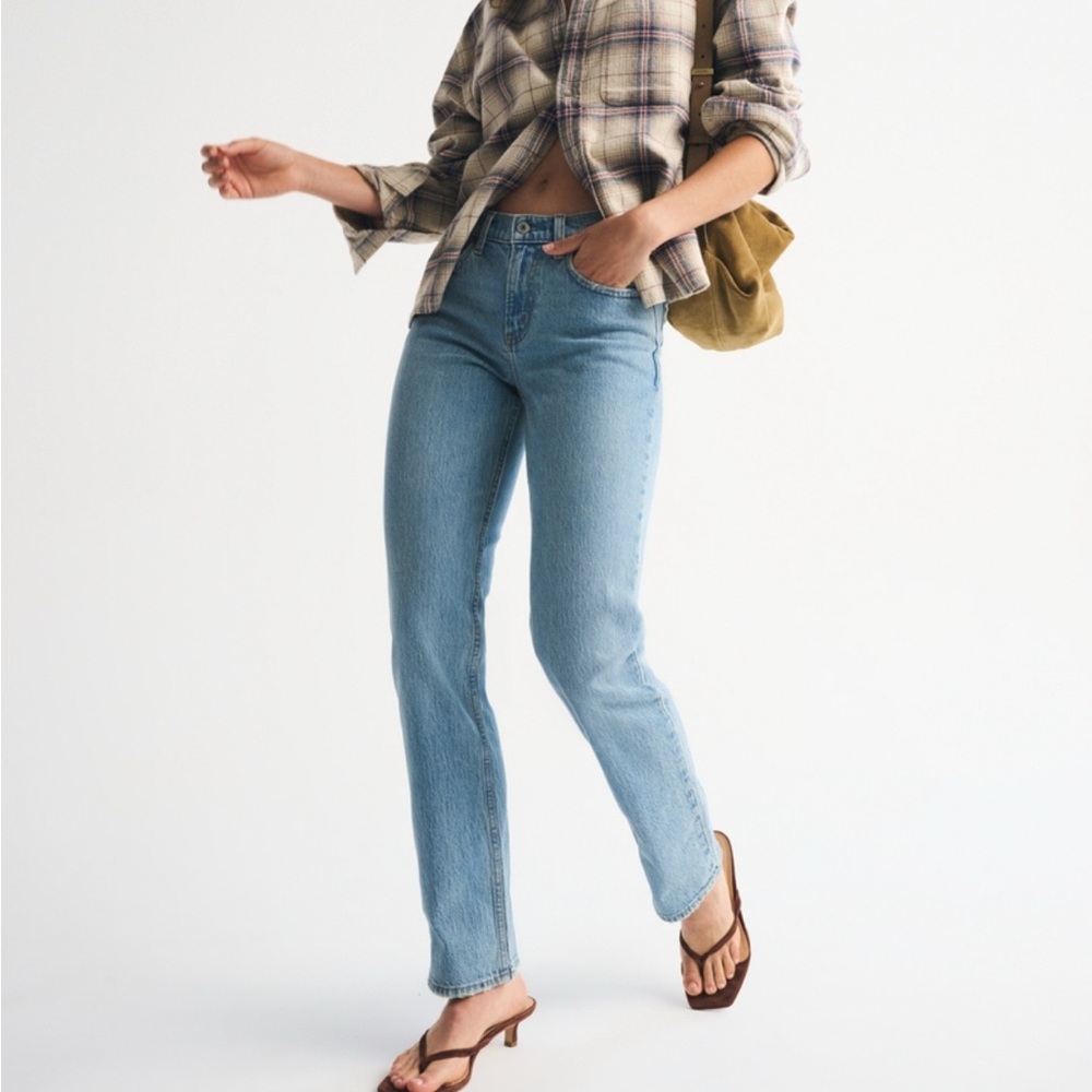 Abercrombie Mid-Rise Straight Jeans